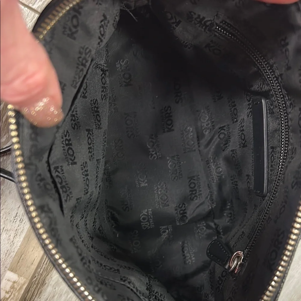Michael Kors Black Crossbody Bag with Signature Monogram
